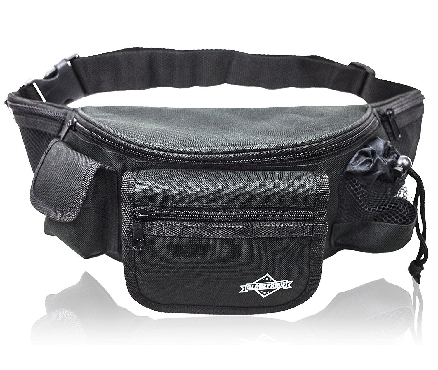 GLOBEPROOF® Riñonera Hombre Grande Negro GPFB