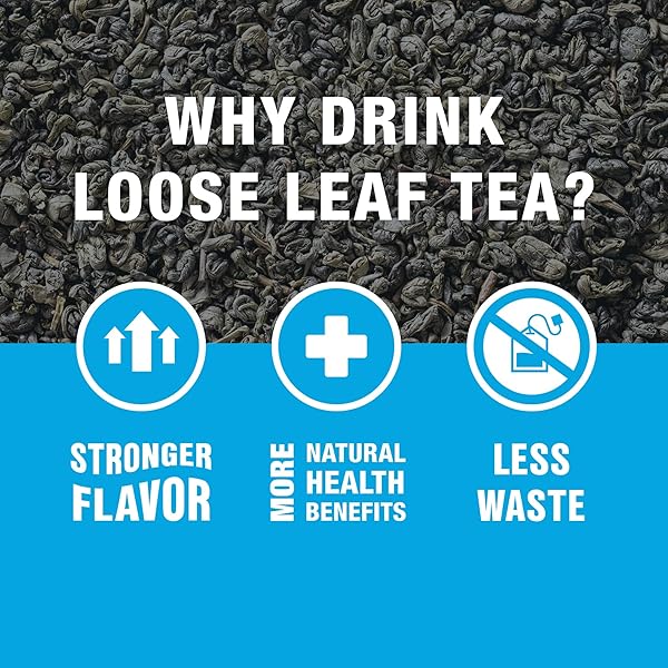 TIESTA TEA – CHINESE GUNPOWDER, LOOSE LEAF, TRADITIONAL SMOKY GREEN TEA, PREMIUM AROMATIC BLEND, MEDIUM CAFFEINATED, 50 CUPS, 5 OUNCE REFILLABLE TIN
