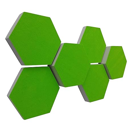 Basotect G+ Schallabsorber 3D-Set < 6 Elemente Ø30cm > Diverse Farben (HELLGRÜN)
