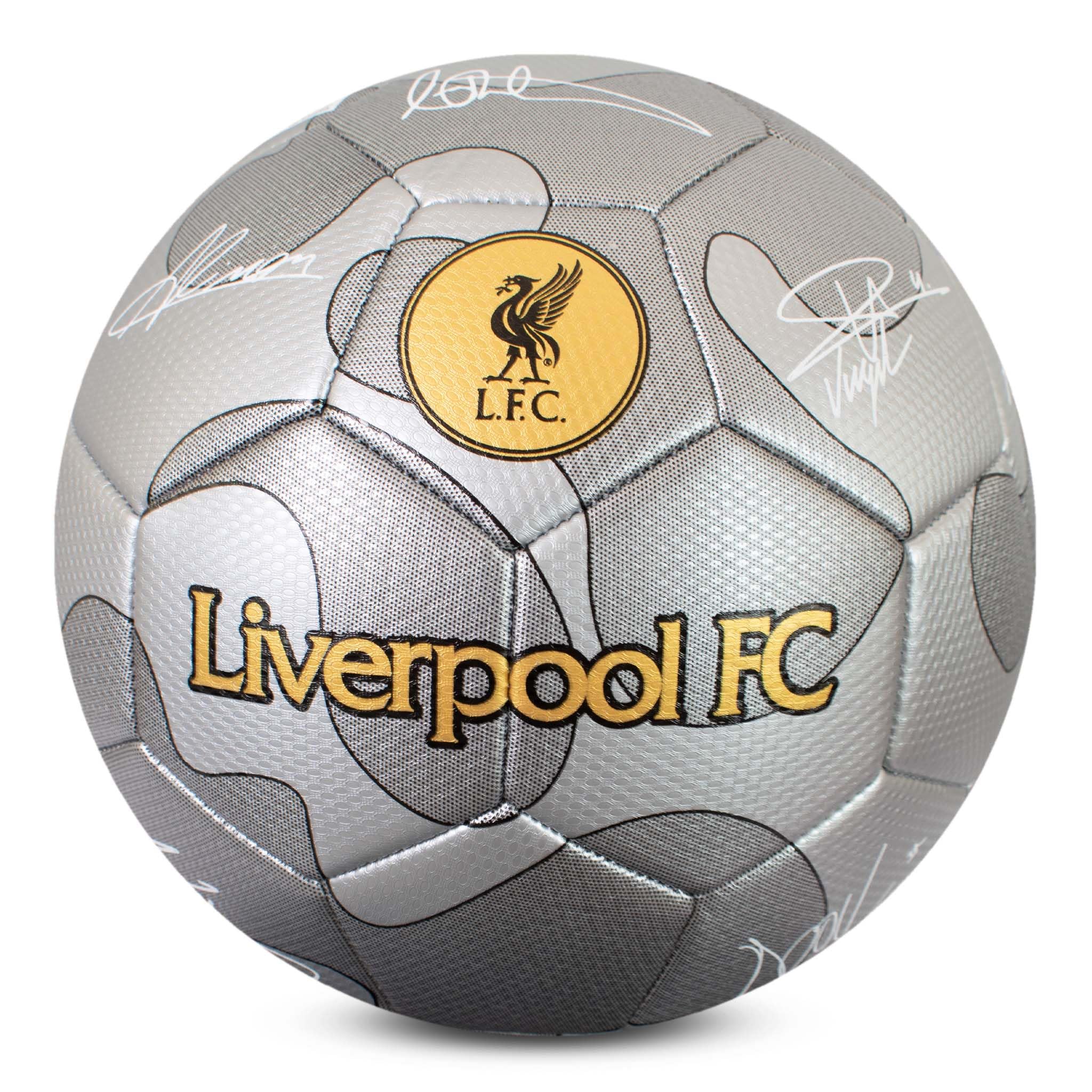 Hy-Pro Officially Licensed Liverpool F.C. Silver Camo Signature Football | Size 5, Training, Match, Merchandise, Collectible For Kids and Adults
