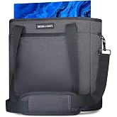 Record Roots Vinyl Record Bag Maximum Protection &amp; Water-Resistant Storage Holder for 30 to 40 LPs 12-Inch Records Adjustable Shoulder Strap, Lightweight Vinyl Bag
