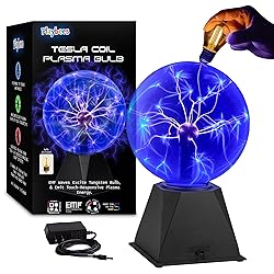 Blue Plasma Ball - 7 Inch - Tesla Coil Bulb Static
