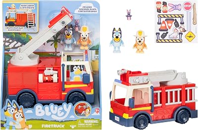 Bluey Firetruck Exclusive Bingo and Bob Bilby Figures Playset