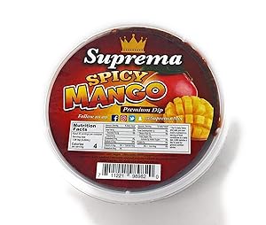 Suprema Chamoy Rim Paste Dip Mexican Candy Tamarindo Spicy Mango Flavor - Great for Micheladas, Beer, Margaritas, Drinks, Fruit, Veggies, Seltzers