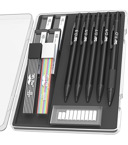 Amazon.com : Mr. Pen- Metal Mechanical Pencil in Leather Case, 5