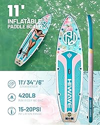 Hiwave Inflatable Paddle Board 11 '* 34 "* 6" Extra