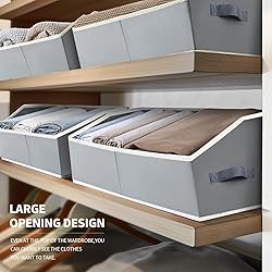 Homsorout Trapezoid Storage Baskets for Shelves