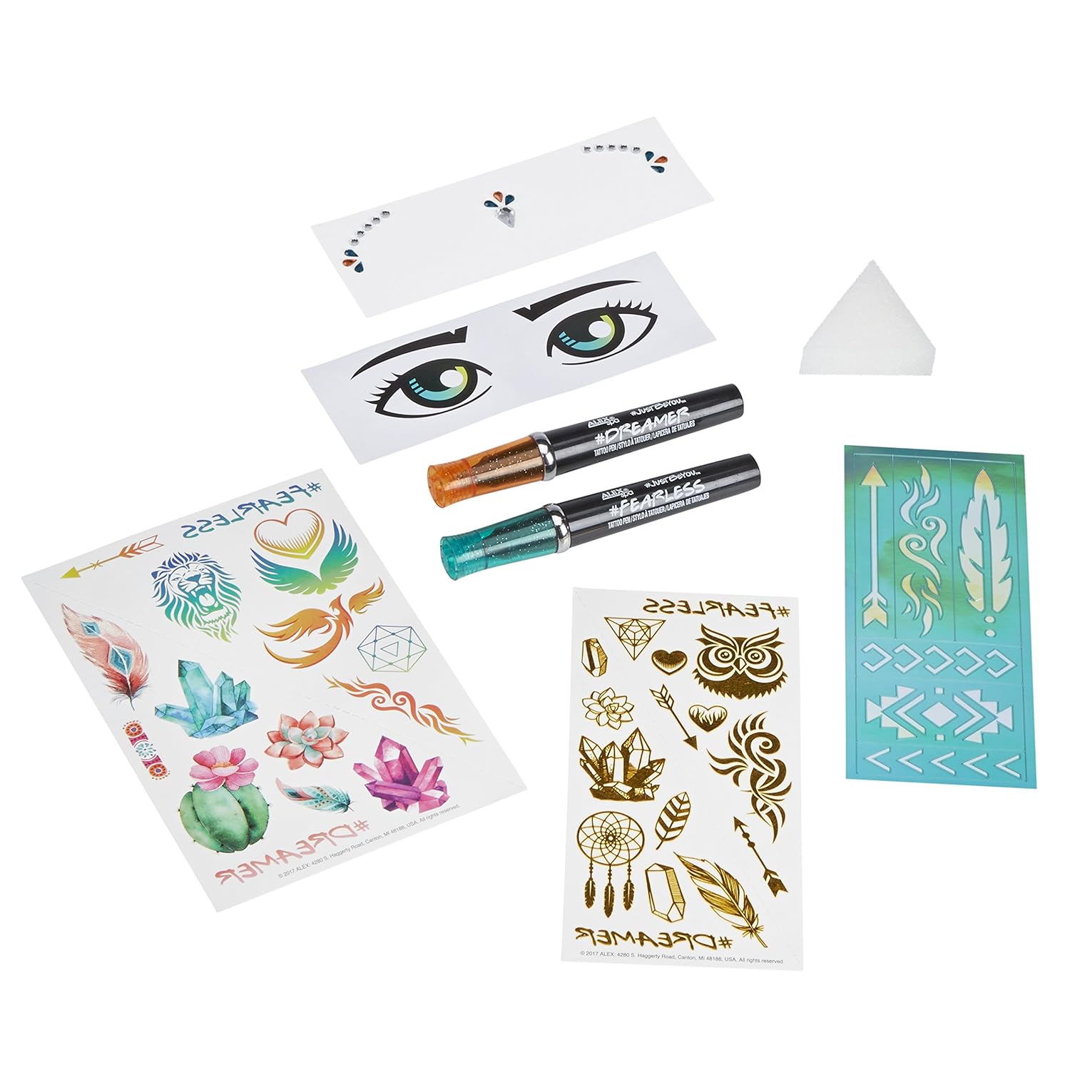 Alex Toys Spa Just Be You Tattoo Set Fearless Dreamer Multicolor Toys Games Tie Dye Fashion