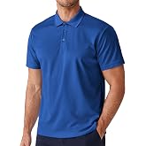 PINSPARK Men's Golf Polo Shirt Quick Dry Moisture Wicking Short Sleeve | Lightweight quick dry men's golf polo with moisture wicking stretch fabric, ideal for golf, tennis and casual daily wear