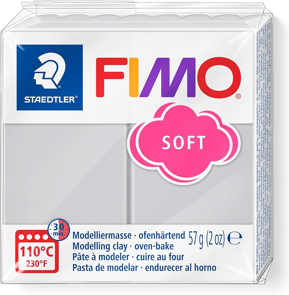 Staedtler FIMO Soft Oven-Hardening Polymer Modelling Clay Dolphin Grey 57 g