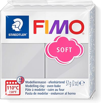 Staedtler FIMO Soft Oven-Hardening Polymer Modelling Clay Dolphin Grey 57 g
