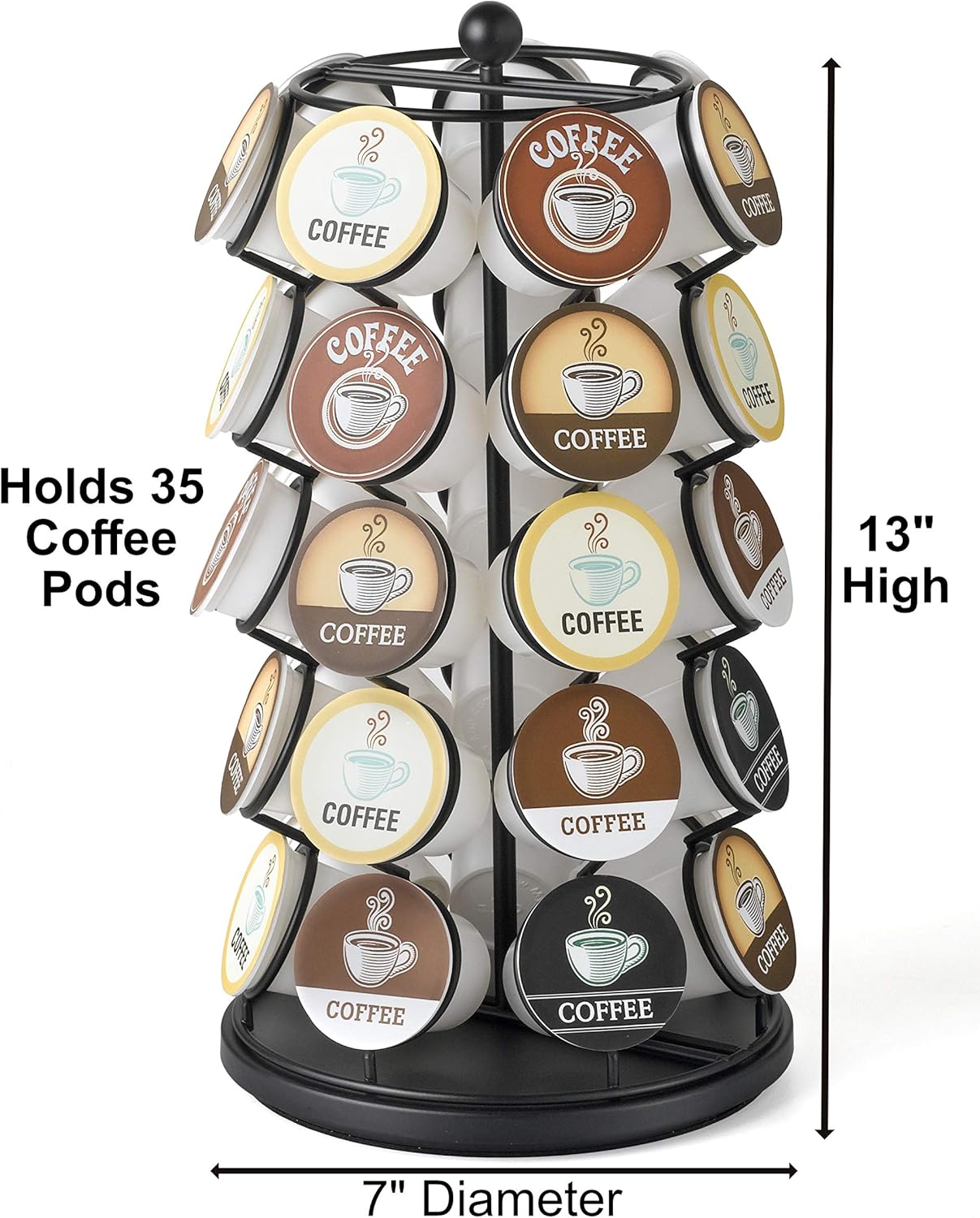 K-Cup Carousel - Holds 35 K-Cups in Black: Kitchen & Dining