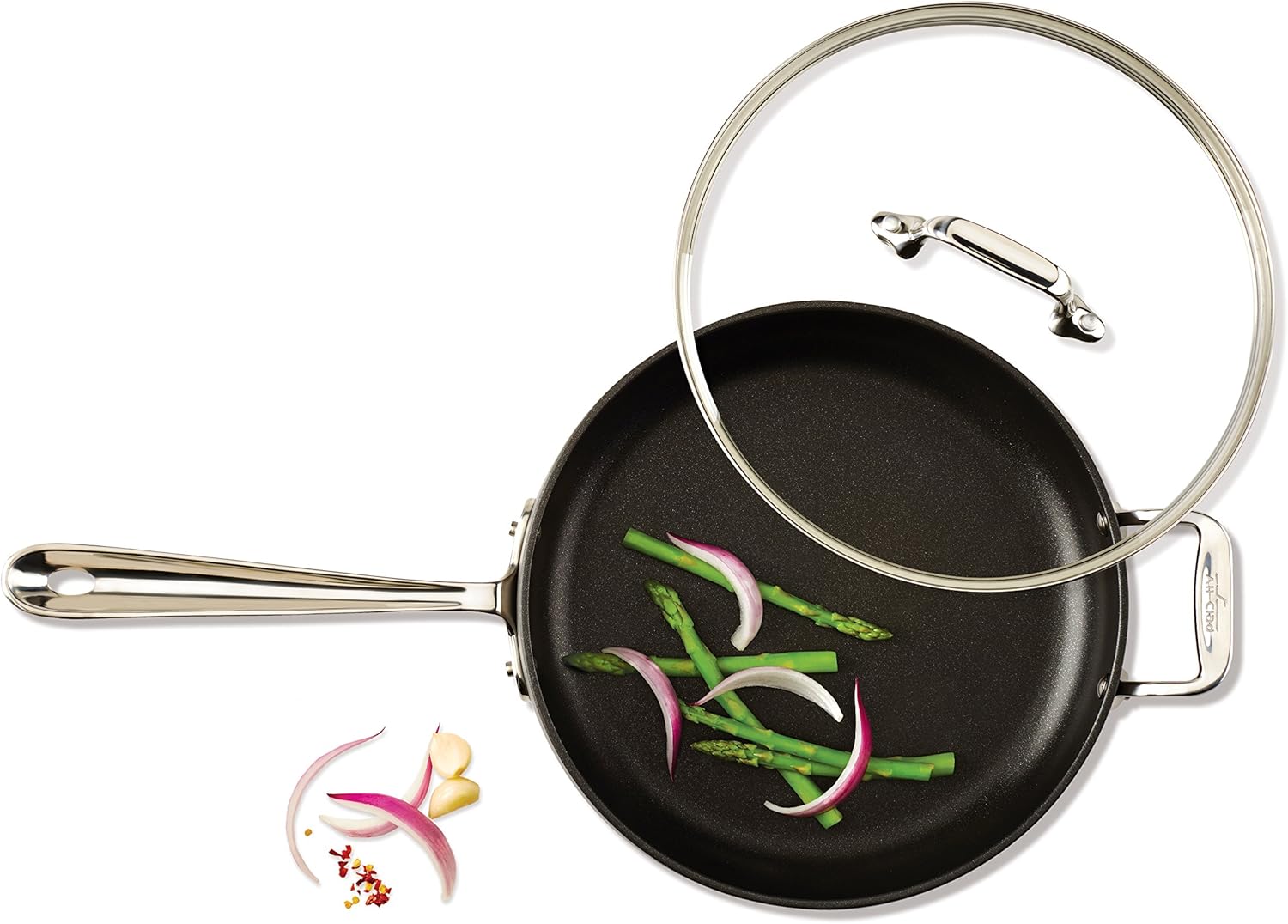 All-Clad E7853364 HA1 Hard Anodized Nonstick Dishwasher Safe PFOA Free Saute Pan Cookware, 4-Quart, Black: Kitchen & Dining
