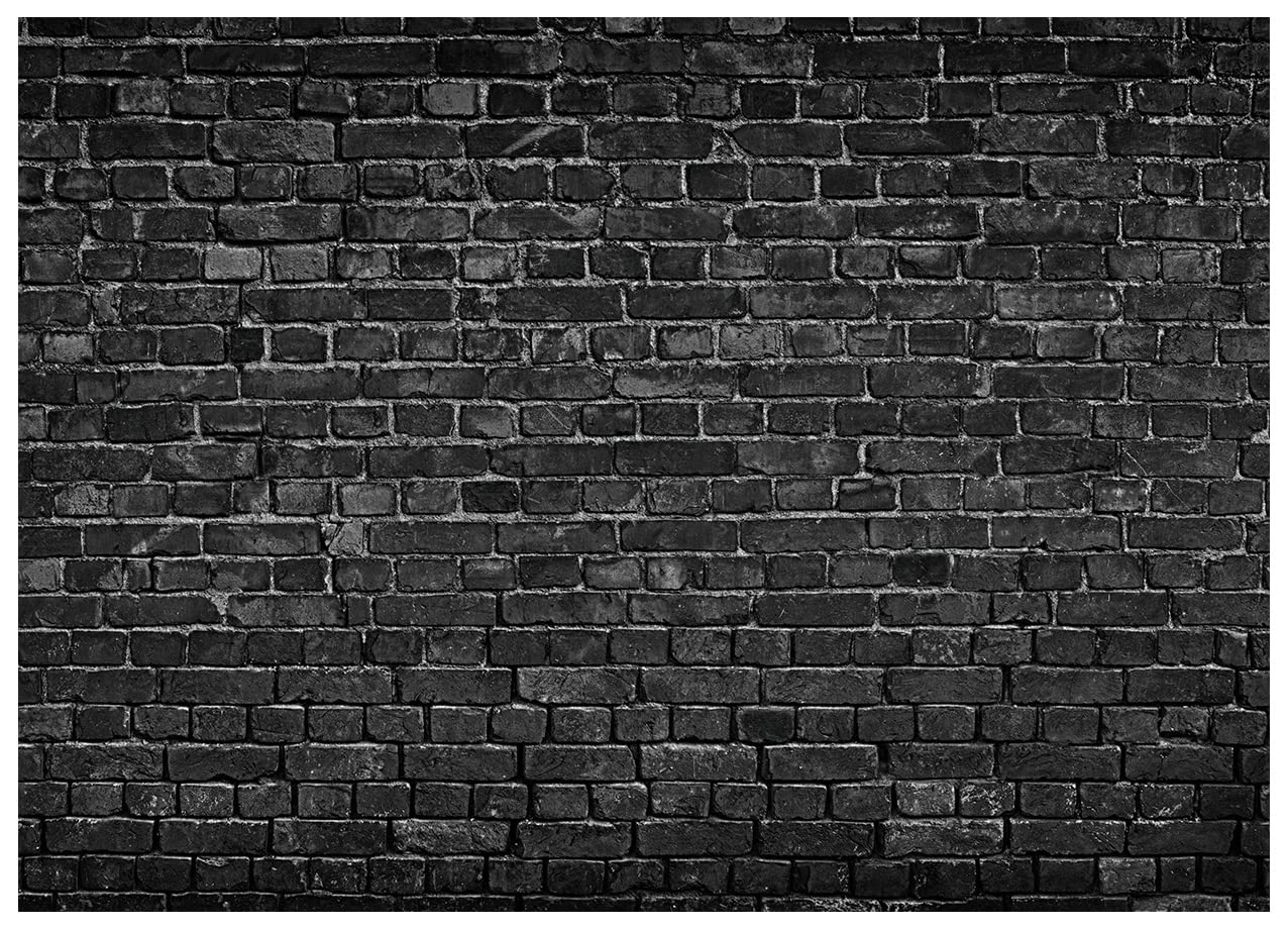 AIIKES 7x5FT Black Brick Wall Photography Backdrop Vintage Theme Stone Brick Design Photography Background Baby Birthday Party Decoration Photo Booth Studio Props 11-501
