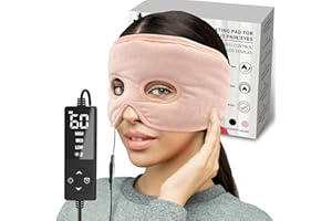 Moist Heat Sinus Pressure Relief Mask with 3 Heat Settings, Extra Large Face Heating Pad for Eyes, Sinusitis, Hormone Migrain