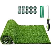 Realistic Artificial Grass Rug Indoor Outdoor: Fake Grass Turf with Drainage Holes, Pet-Friendly Dog Grass Mat, Perfect for Garden Lawn Balcony Patio Backyard Wedding Christmas Decoration, 3FT x5FT