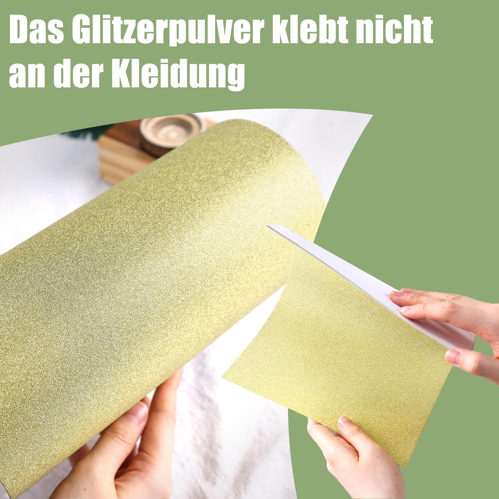 VGOODALL 27 Blatt Perglanz-Papier, DIN A4 Goldmetallisches Bastelpapier mit Perlmutt-Schimmer Glitzerpapier 250 g/m²