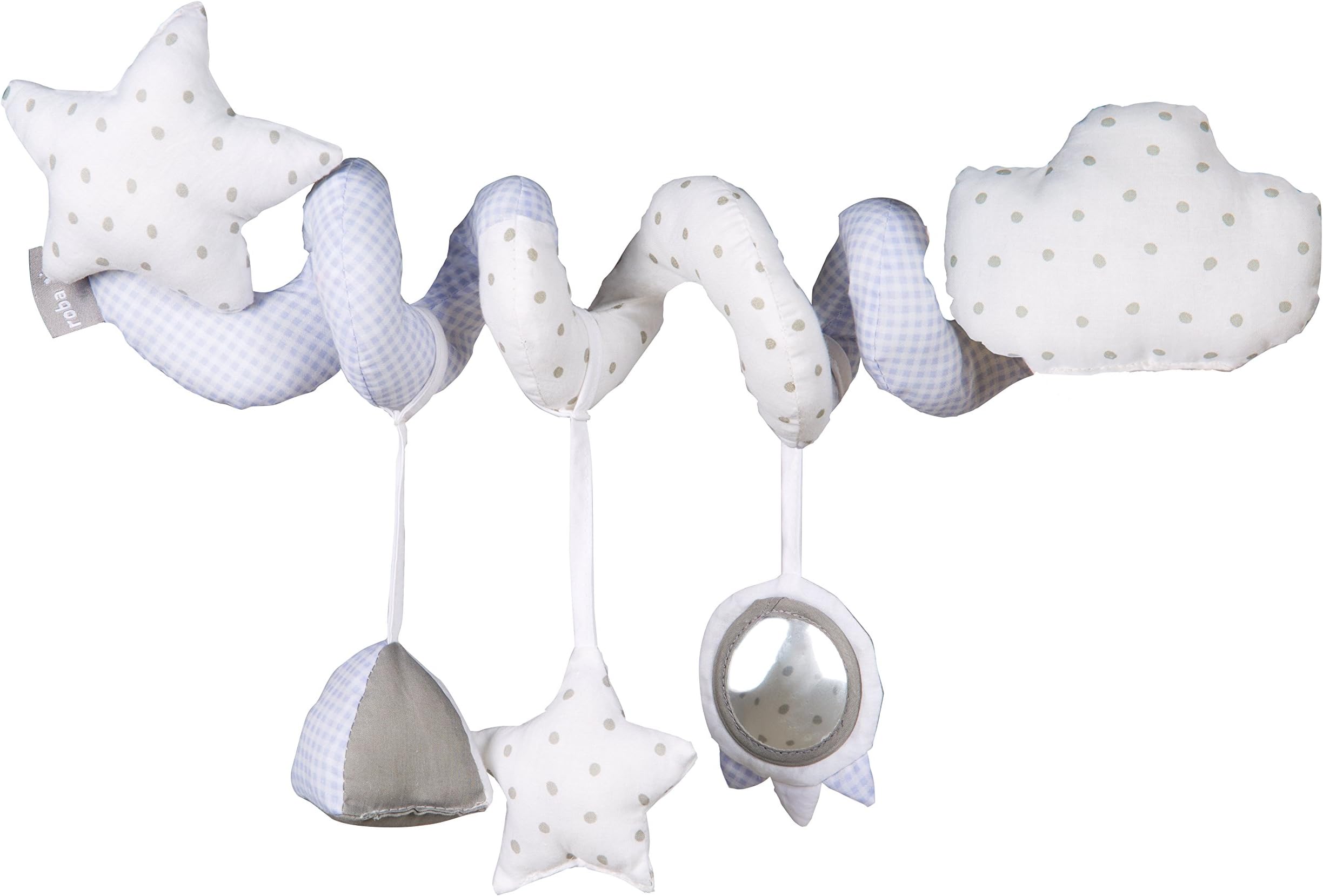 robaDiscover Spiral Grasping Activity Spiral Fabric for Beds, Pushchairs and Playpen