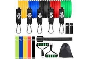 Sensyne Resistance Bands Set 16PCS Exercise Band for Working Out Up to 150 lbs, for Indoor and Outdoor Sports, Fitness, Suspe