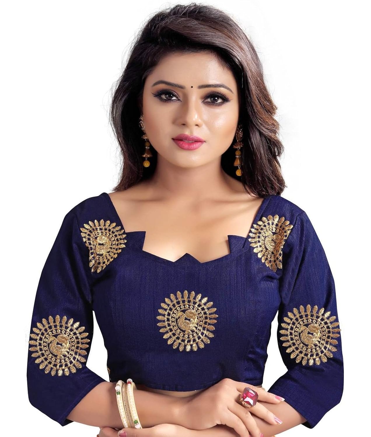 kuvarba fashion paper silk embroidered saree with blouse piece