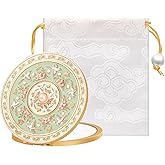 Compact Mirror, Pocket Purse Mirror with 2X Magnifying | Mini Portable Mirror for Travel, Chinese Style Gift, Museum Keepsake