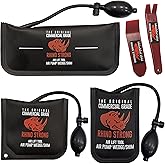 The Original Rhino Strong Commercial Grade Air Wedge Bag Pump Professional Leveling Kit &amp; Alignment Tool Inflatable Shim Bag 3 Piece (Small, Medium, Large). 3 sizes for all of your individual needs.
