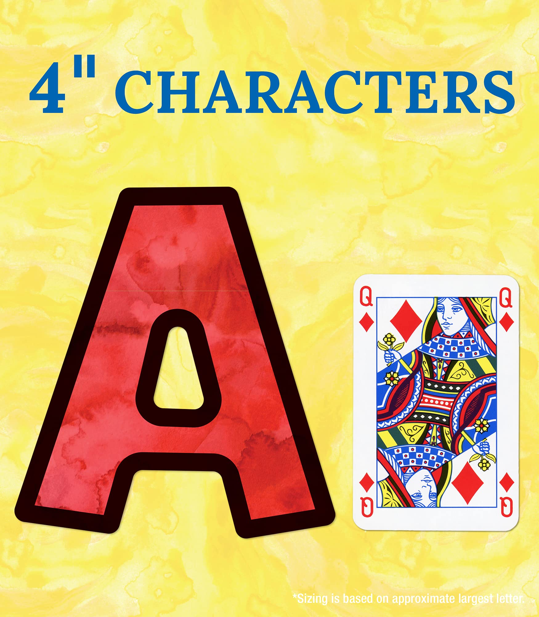 Carson-Dellosa Carson Dellosa 219 Piece 4 Inch Watercolor Colorful Bulletin Board Letters for Classroom, Alphabet Letters, Numbers, Punctuation & Symbols, Cutout Letters for Bulletin Boards