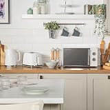 Russell Hobbs Honeycomb 17L 700W Solo Microwave 5 Power Levels White view 7