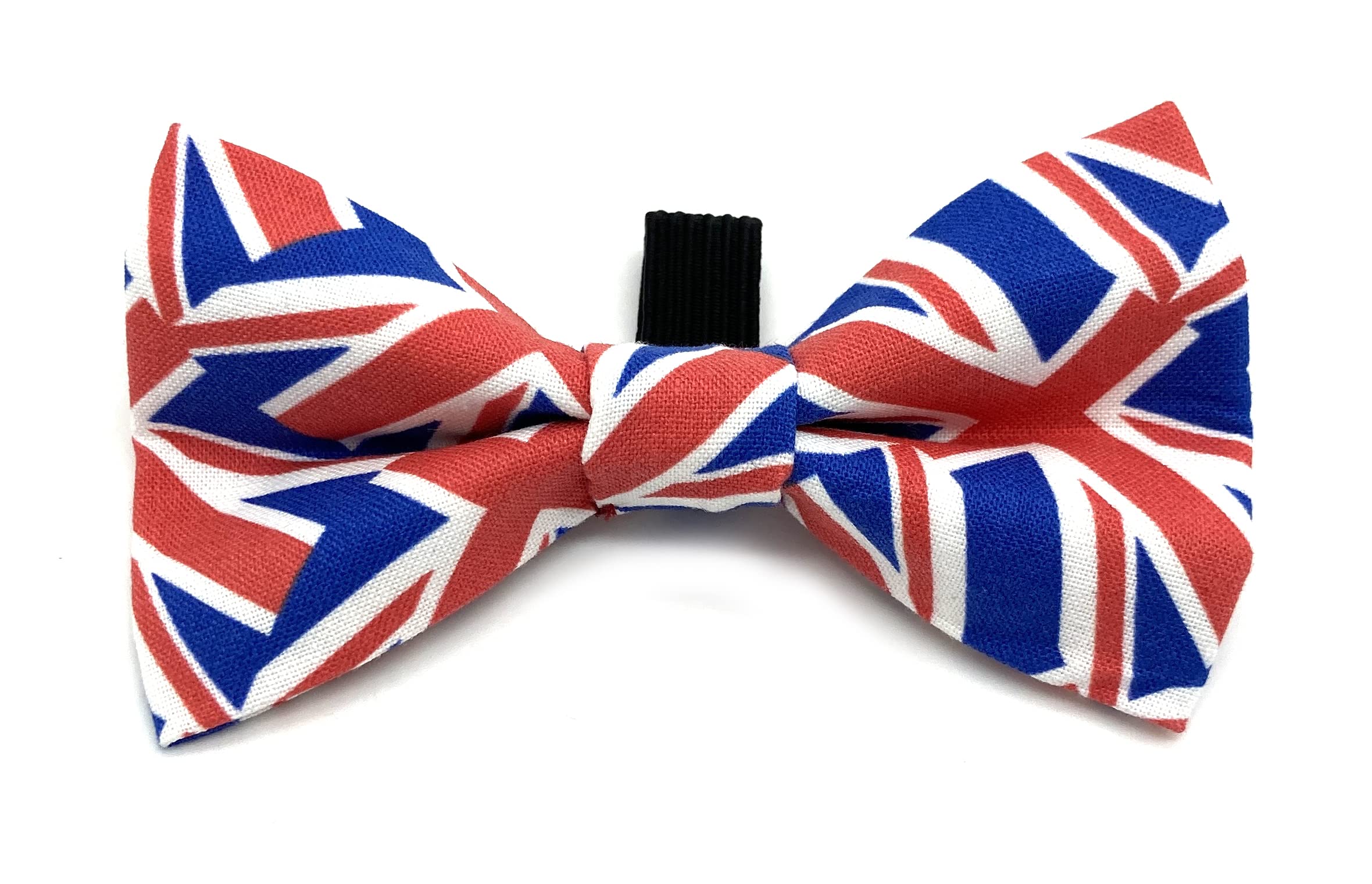 Union Jack British Dog Bow Tie (L) Red