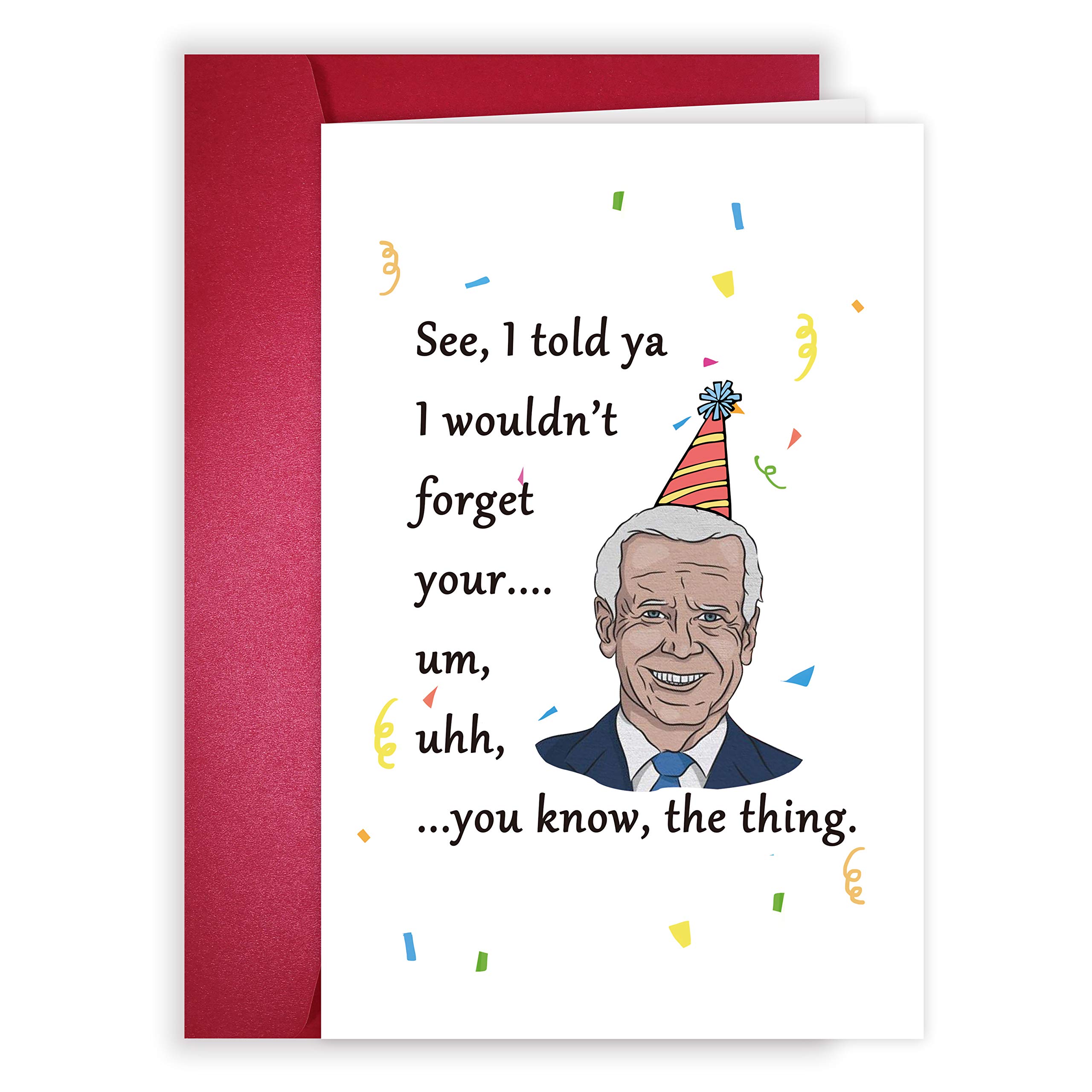 Humorous Joe Biden Birthday Card, Funny Bday Card for Him Her, Biden Harris 2020,Funny Trump Card