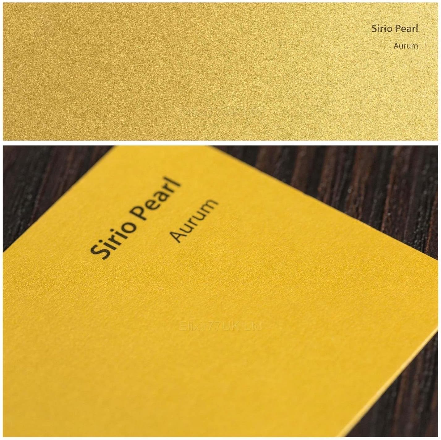 Elixir77UK A4 125gsm Craft Paper Card Sirio Pearl Aurum Gold Pearlescent Smooth Double Sided 25 Sheets Pack