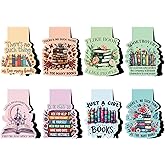 Berirexrion Bookish Magnetic Bookmark Gifts - 8 PCs Cute Bulk Book Marks Book Lover Charm Aesthetic Flower Magnets Page Markers for Reading Women Readers Students Teachers School Birthday Accessories