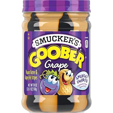 Smucker's goober Peanut Butter&grape jelly stripes (051500000557)