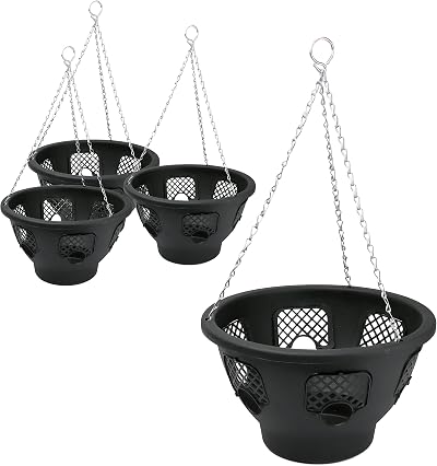 DIVCHI 12 Inch Indoor Outdoor Hanging Basket Set of 4