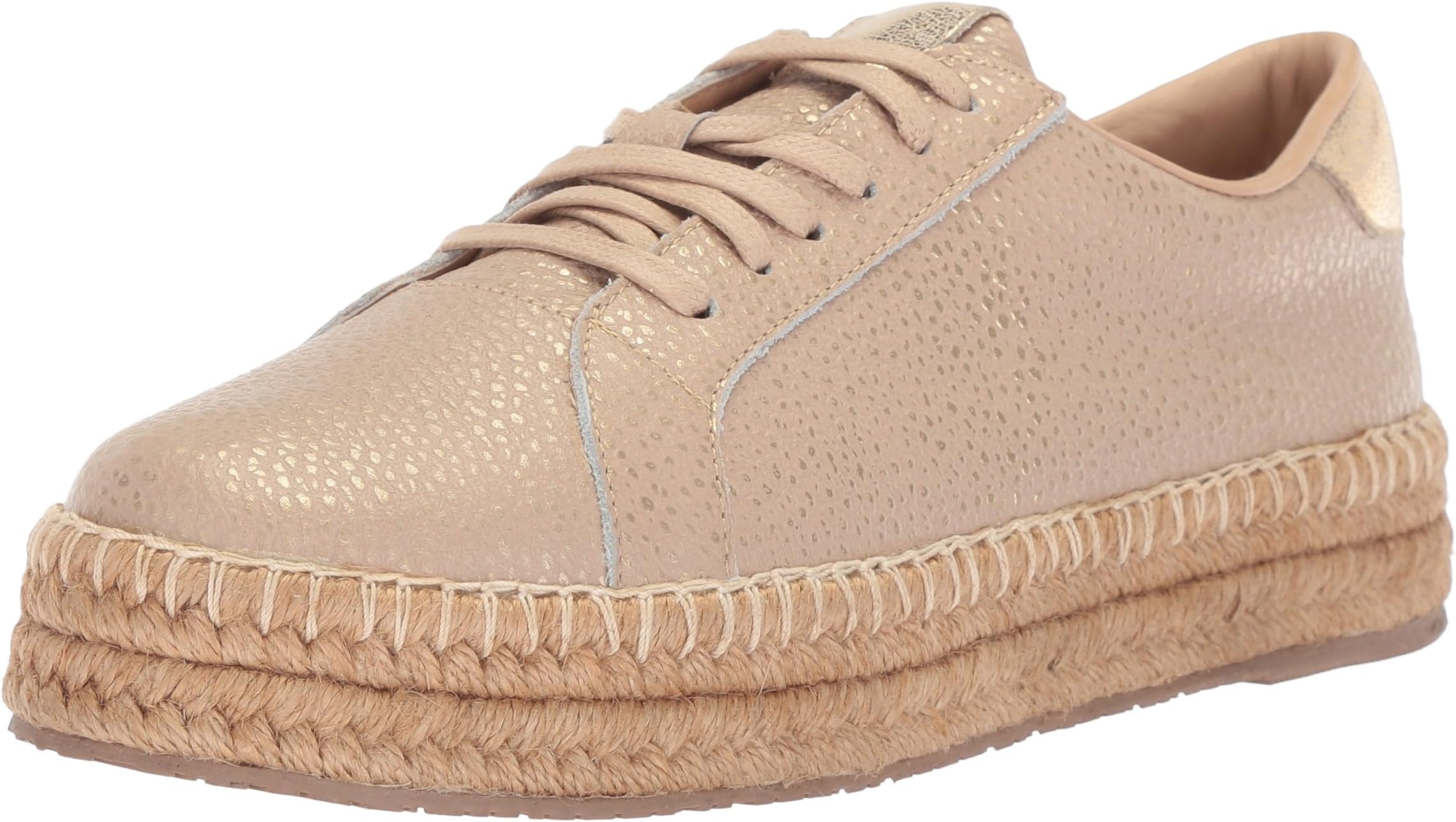 Women's Arizona Leather Espadrille Platform Lace-Up Sneaker