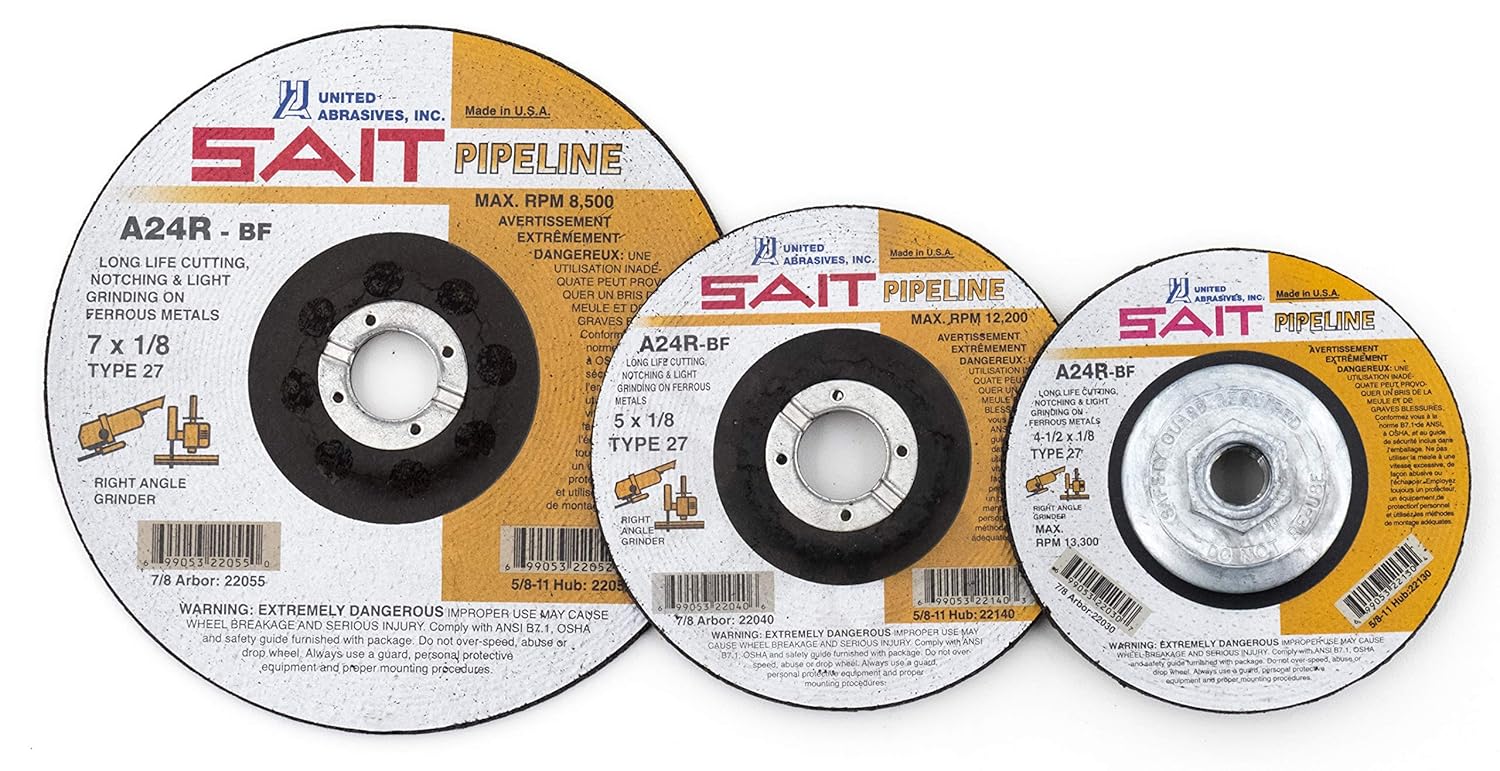 Abrasives United SAIT 10Pack Wheels, Grinding Specialty Life Long