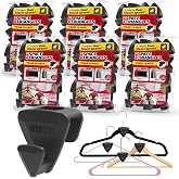 Original AS SEEN ON TV Ruby Space Triangles, 12 Pack, Ultra- Premium Hanger Hooks Triple Closet Space 216 PC Value Pack, Black
