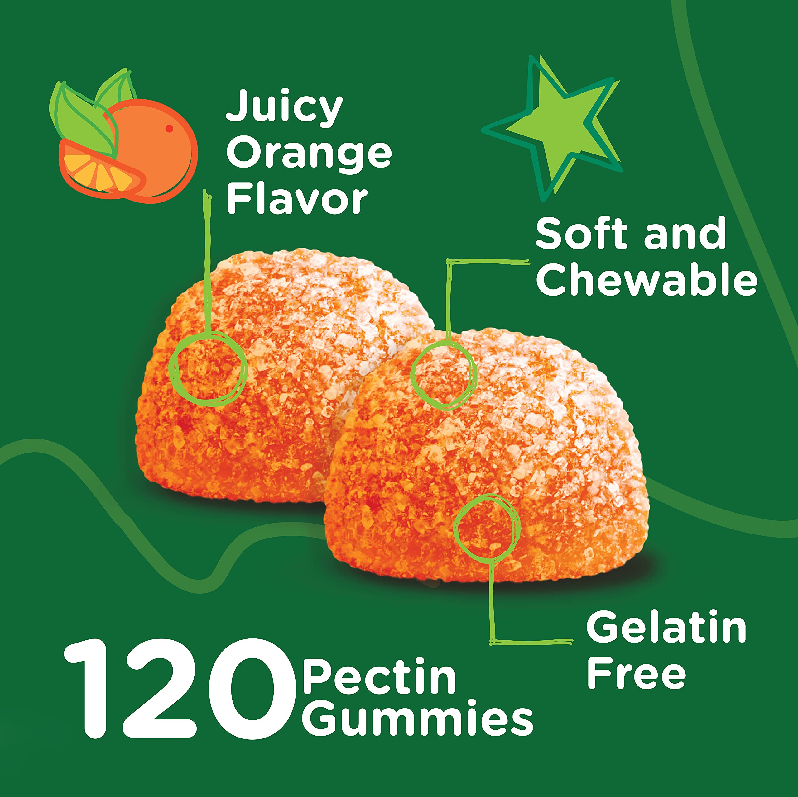 Viteey Zinc for Kids Gummies 10mg, with Vitamin C & Echinacea - Immune Support, Powerful Natural Antioxidant, Kids Zinc Vitamin Supplement - Vegan, Gelatin Free - Tasty Chewable Orange Flavor Gummy