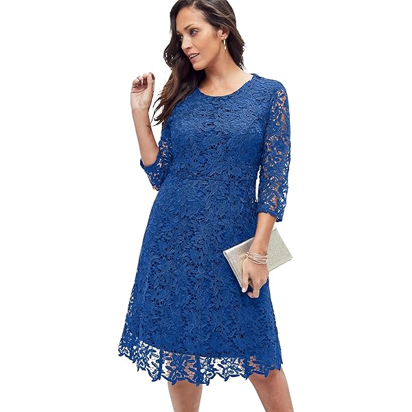 Amazon.com: Jessica London Women's Plus Size Stretch Lace Shift Dress