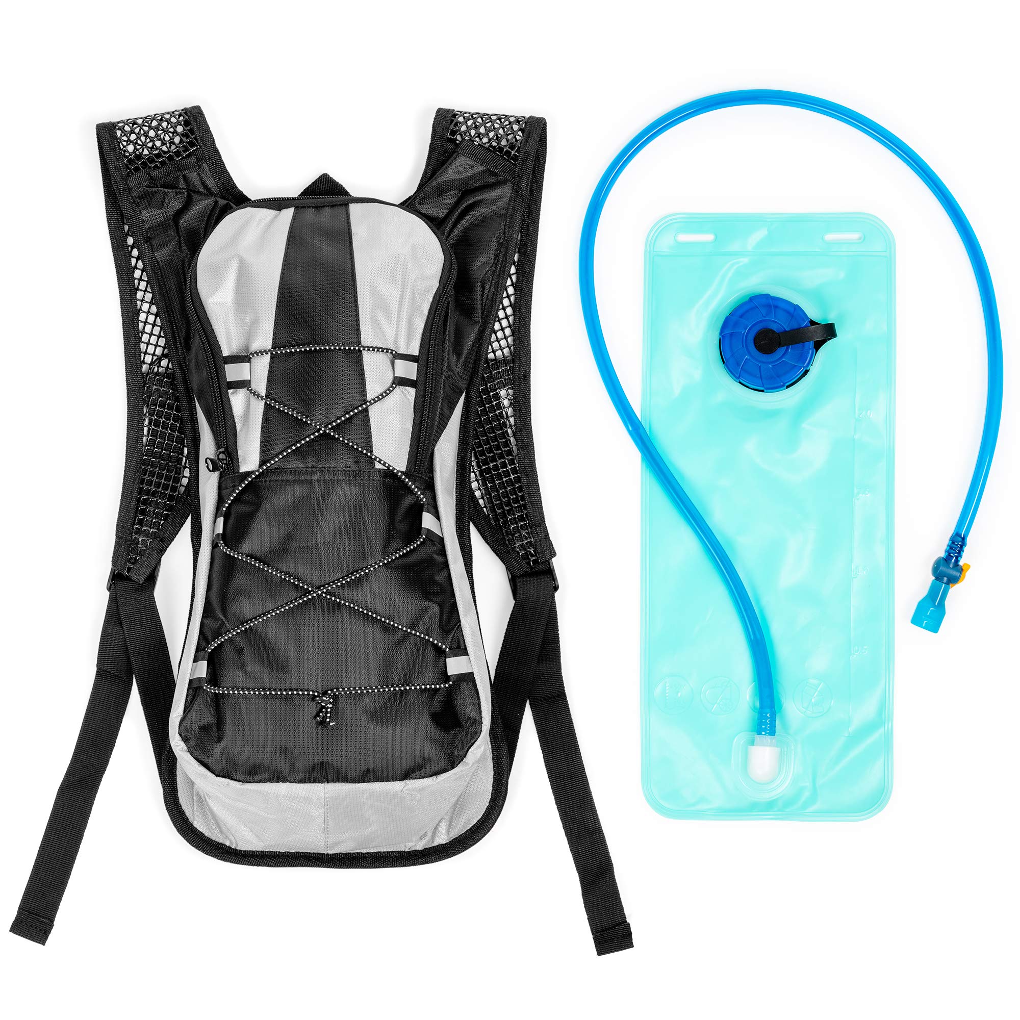 Bramble - Adjustable Hydration 2L Water Rucksack Backpack / Bladder Camel Pack Bag - Perfect for Hiking, Running, Cycling & Walking