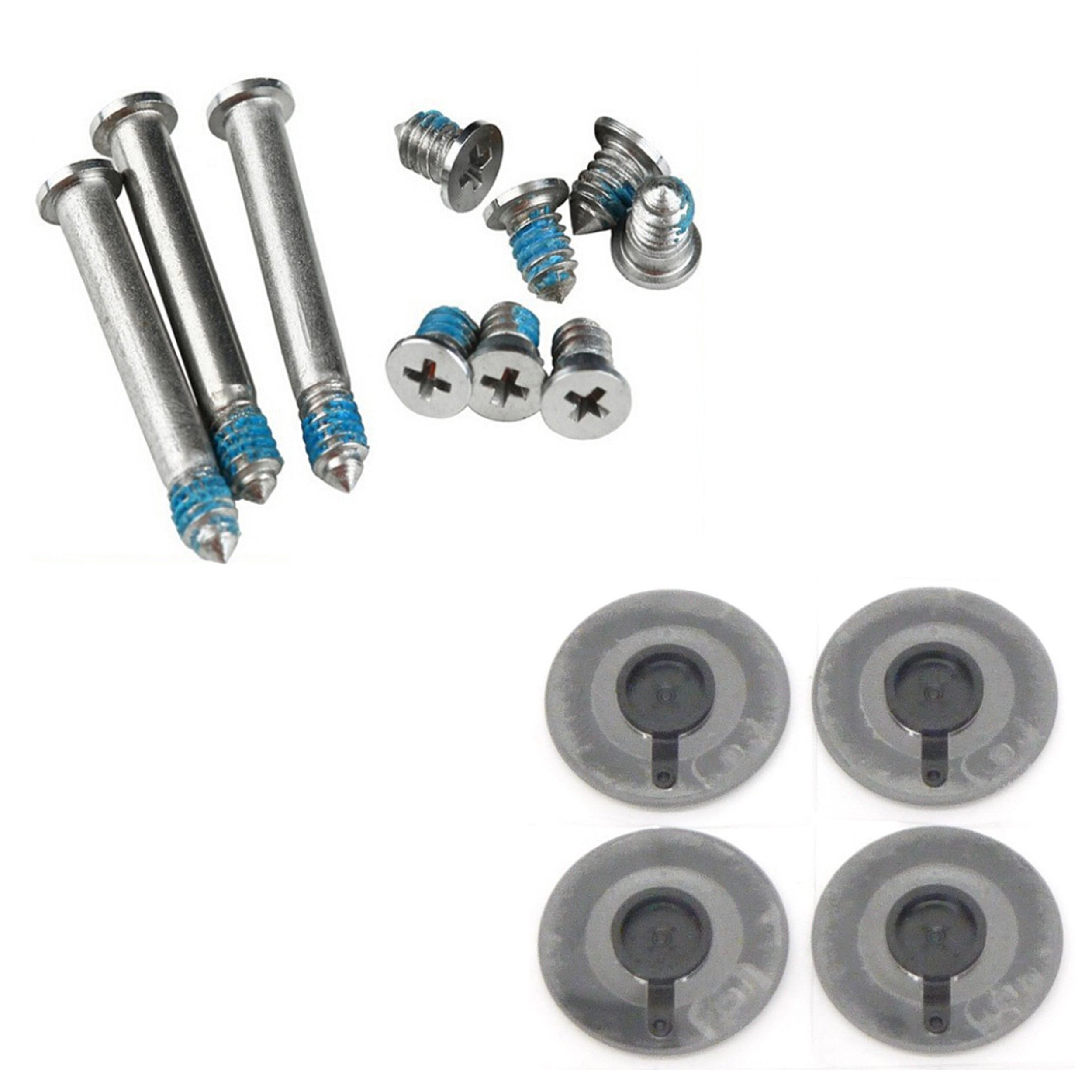 ACENIX® 4 Pcs Rubber Case Foot Feet + Screw Set [3 Long and 7 Short] for MacBook Pro A1278 A1286 A1297 13" 15" 17" [ Included Cleaning Cloth ]
