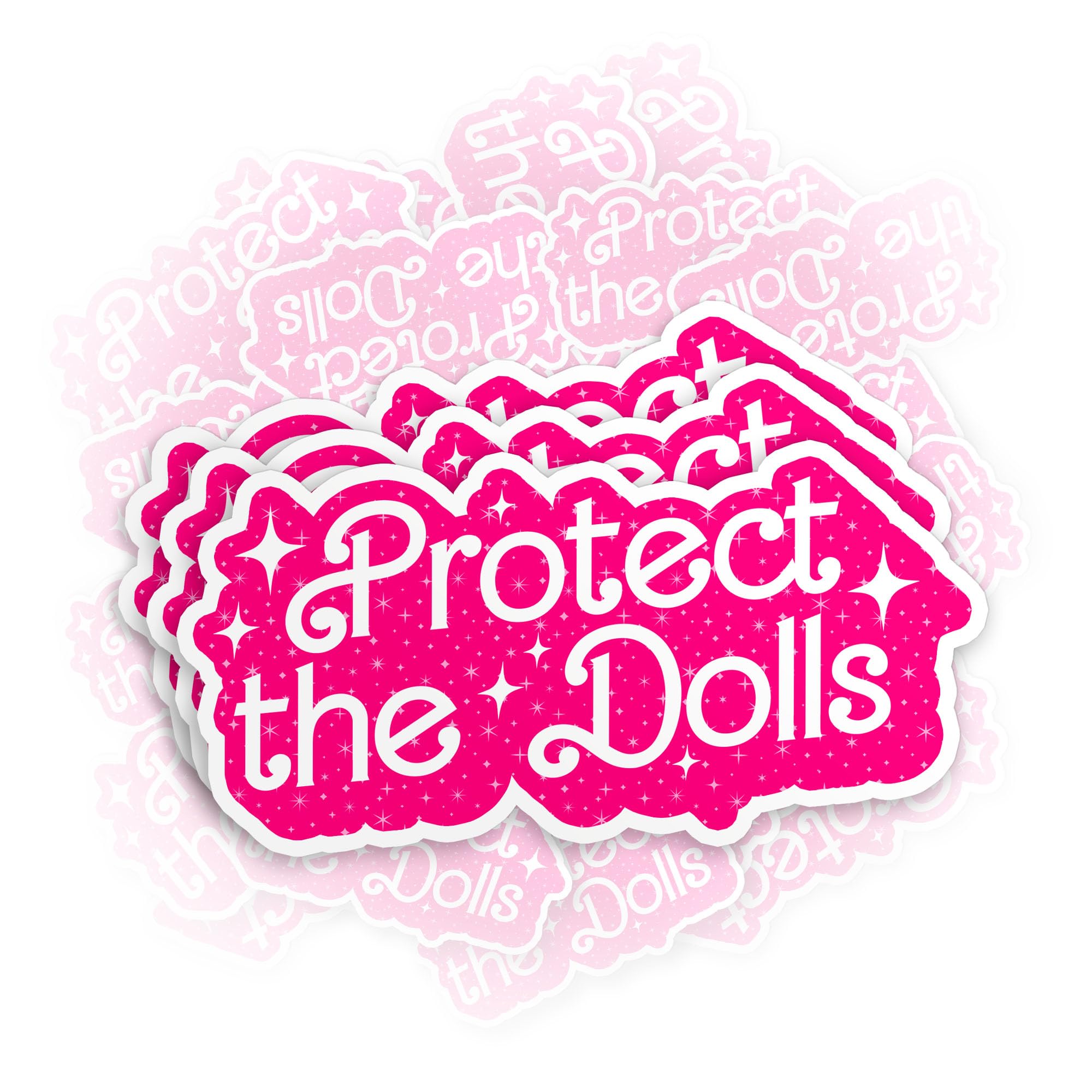Photo 1 of (3Pcs) Protect The Dolls Sticker Feminist Womens Rights Human Rights Trans Rights Waterproof Die-Cut Vinyl Sticker for Kindle Laptop Water Bottle Hard Hat Funny Decal Gifts 3 Inches