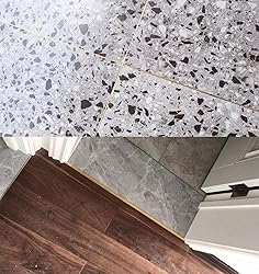 Brass Floor Transition Strip Wood to Tile, Extra