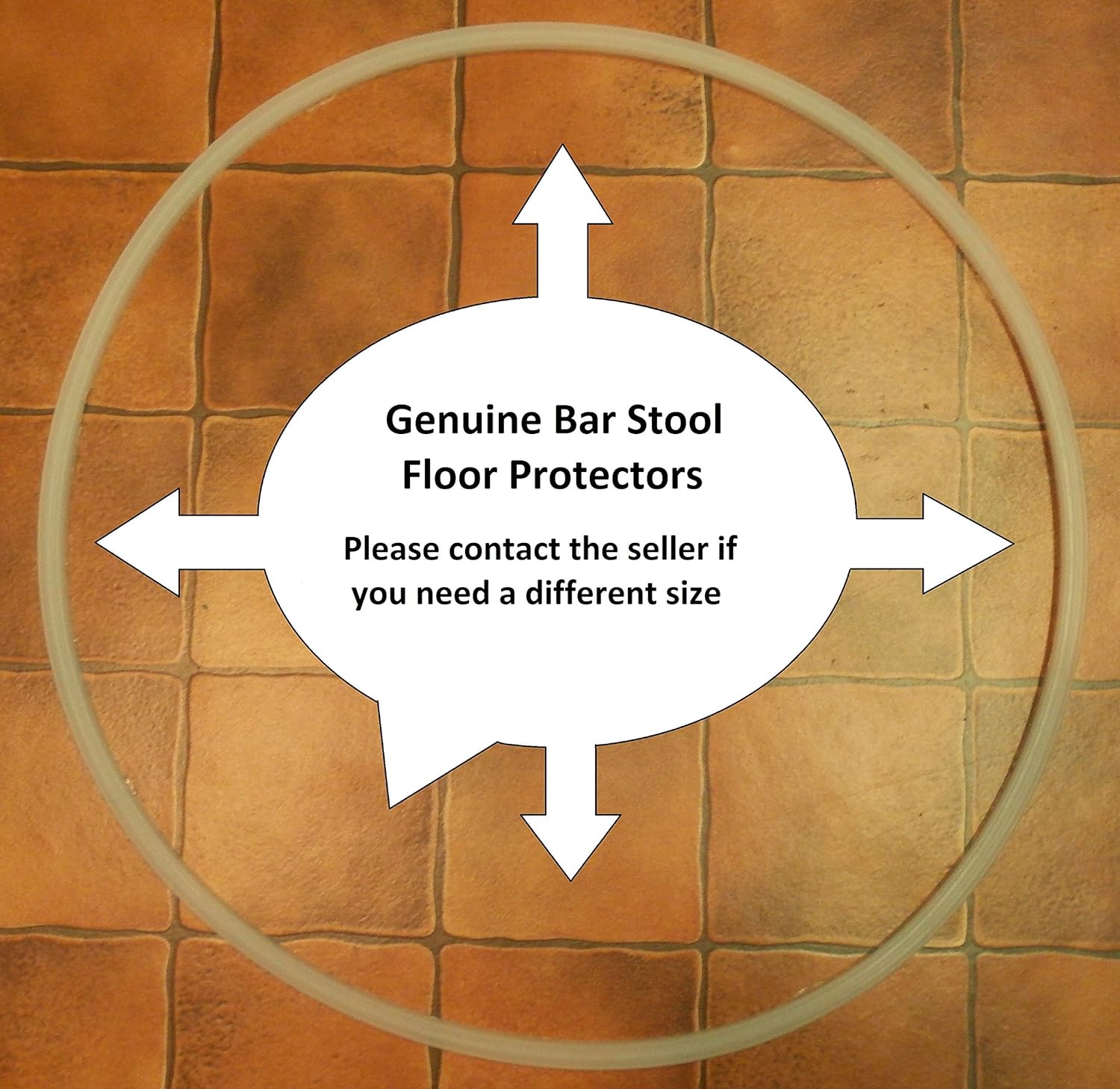 2x 50cm Floor Protector Protection Rings For Bar Stool Bases