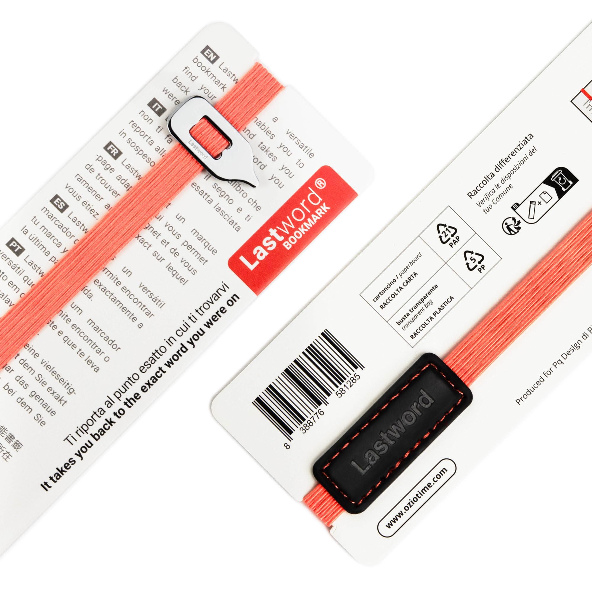 Particular Bookmark, Elastic Bookmark for Men, Women and Kids, Great Gift Idea for Readers, Graduation, Birthday, Cute Gifts for Teachers, Design Gifts - Lastword (Coral)