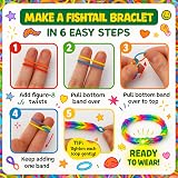 Loomartic 6000+ Elastic Rubber Loom Bands Kit Multicolor with Beads & Tools view 7