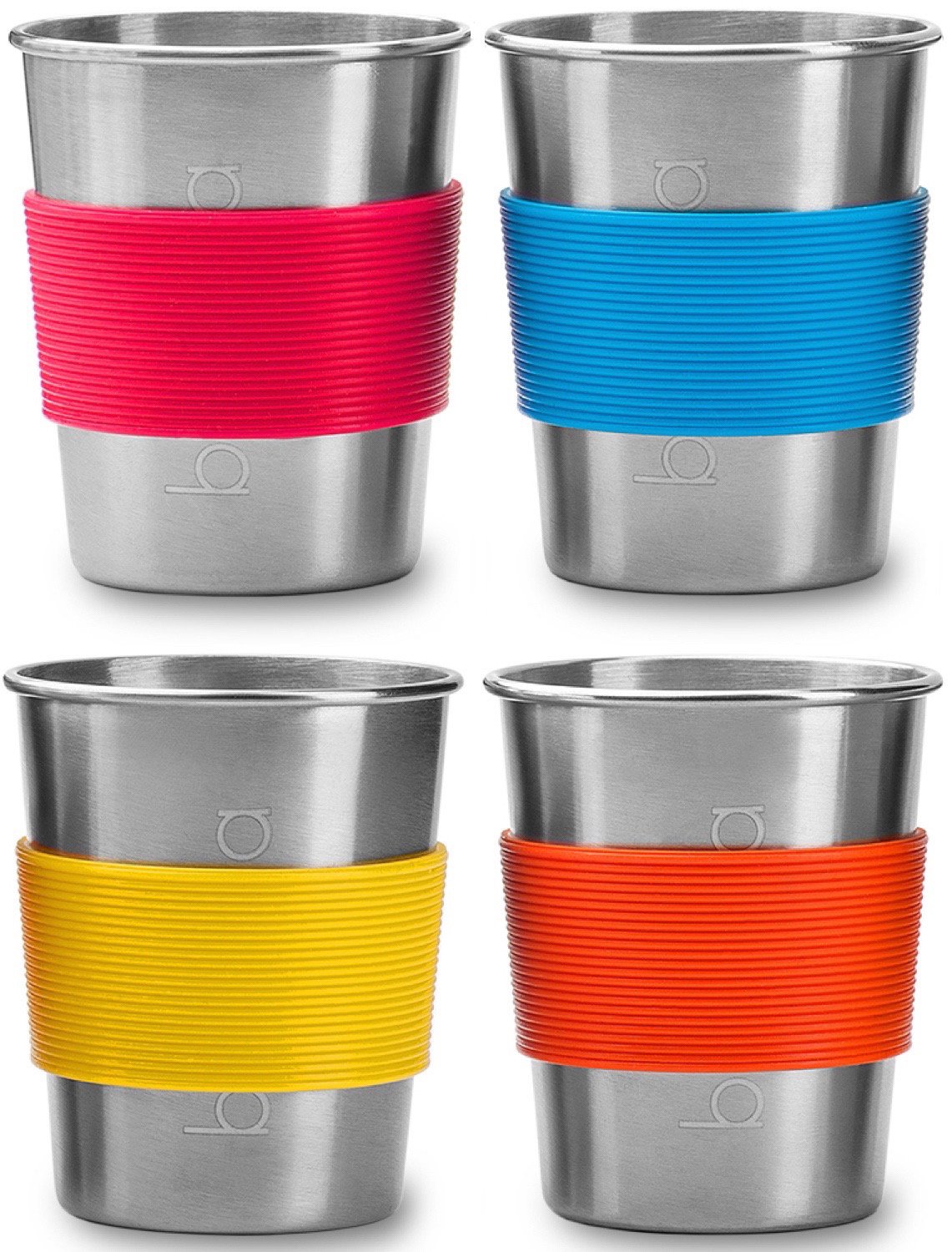 Stainless Steel Cups Kids and Toddlers 8 oz Metal Drinking Glasses 4