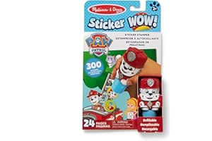 Melissa & Doug Sticker Wow!™ 24-Page Activity Pad and Sticker Stamper, 300 Stickers, Arts and Crafts Fidget Toy Collectible Character – PAW Patrol Marshall - FSC Certified
