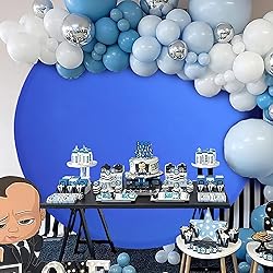 6.5ft Royal Blue Round Backdrop Cover for 6.5/6.6ft