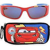 Disney Cars Kids Sunglasses with Matching Glasses Carrying Case and UV Protection